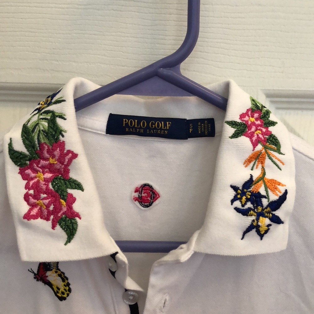 Polo Golf Ralph Lauren White Top Sz Small Petite - Picture 3 of 8